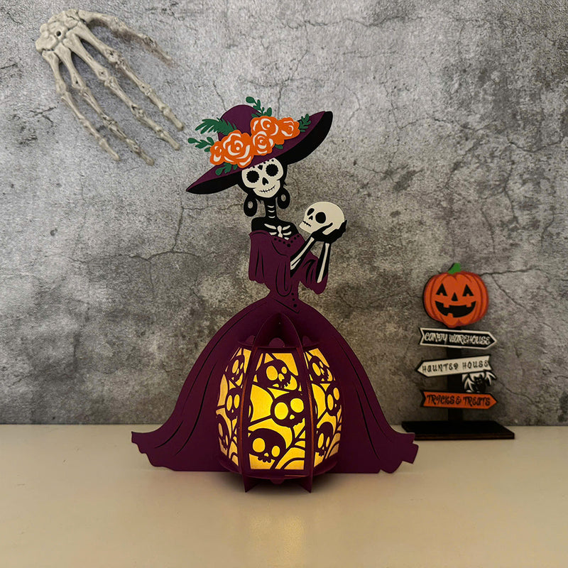 Spooky Girl 2 - 3D Spooky Lantern File - Cricut File - LightBoxGoodMan