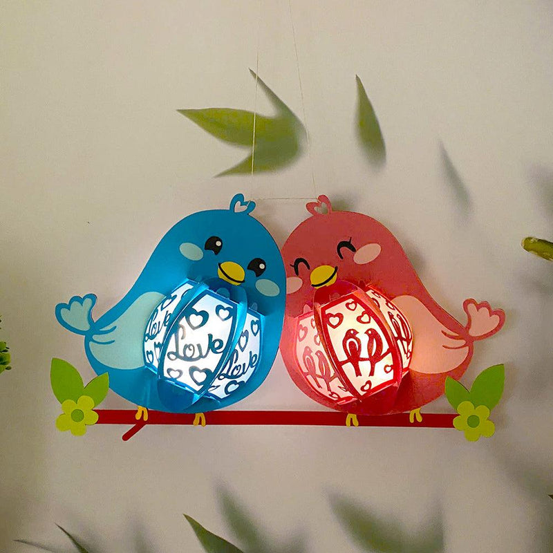 Bird Couple - 3D Love Lantern File - Cricut File 1 - LightBoxGoodMan