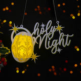 OH HOLY NIGHT - 3D Christmas Lantern File - Cricut File - LightBoxGoodMan