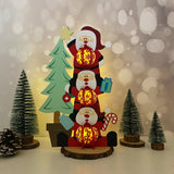 Funny Santa - 3D Christmas Lantern File - Cricut File 4 - LightBoxGoodMan