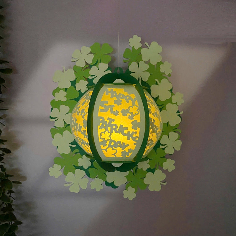 Patrick Day - St. Patrick's Day Themed 3D Lantern File - Cricut File 1 - LightBoxGoodMan