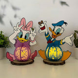 Pack 2 Donald And Daisy - Wonderland Themed 3D Papercut Lantern File - Cricut File - LightBoxGoodMan