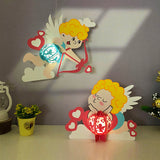 Cupid Couple - 3D Love Lantern File - Cricut File 1 - LightBoxGoodMan