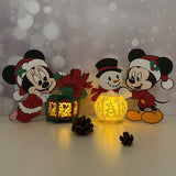 Pack 2 Mickey And Minnie Xmas - 3D Christmas Lantern File - Cricut File- LightBoxGoodMan