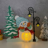Christmas Snowman - 3D Christmas Lantern File - Cricut File 3 - LightBoxGoodMan