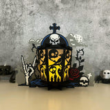 Tombstone 3 - 3D Halloween Tombstone Lantern File - Cricut File - LightBoxGoodMan