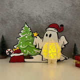 Christmas Ghost 2 - 3D Christmas Lantern File - Cricut File 3 - LightBoxGoodMan