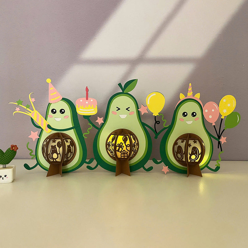 Lantern Avocado - 3D Lantern File - Cricut File 1 - LightBoxGoodMan