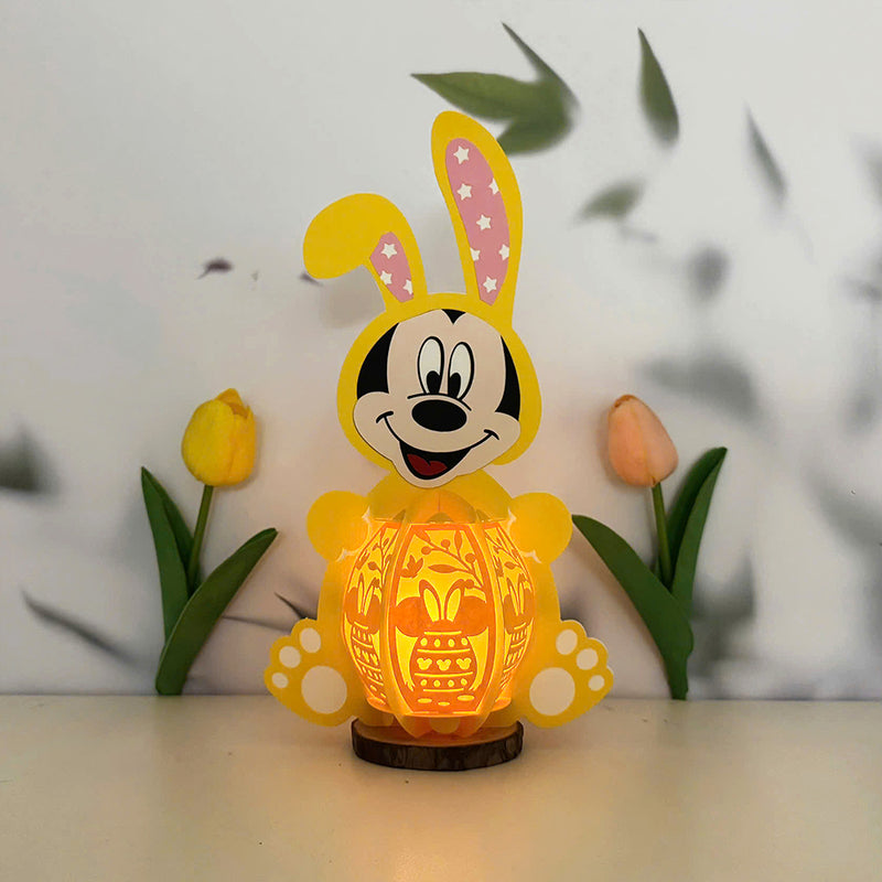 Mickey Easter - Easter Disney Mouse 3D Lantern File - Cricut File - LightBoxGoodMan