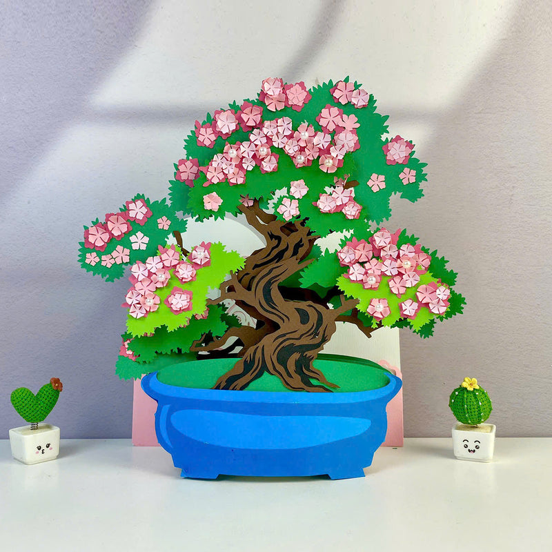 Bonsai Plant Pot - 3D Bonsai Plant Pot Pop-up Card File - Cricut File 1 - LightBoxGoodMan