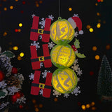 HO HO HO - 3D Christmas Lantern File - Cricut File - LightBoxGoodMan