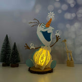 Olaf - 3D Christmas Lantern File - Cricut File 1 - LightBoxGoodMan