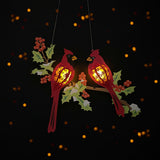 The Cardinal Pair - 3D Cardinal Bird Lantern File - Cricut File 2 - LightBoxGoodMan