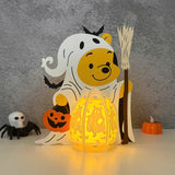 Pooh Halloween - Winnie The Pooh Themed 3D Halloween Lantern File - Cricut File 1 - LightBoxGoodMan