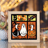 Goose Halloween – Paper Cut Light Box File - Cricut File - 8x8 inches - LightBoxGoodMan