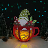 Gnome - Christmas Themed 3D Hot Cocoa Lantern File - Cricut File 1 - LightBoxGoodMan