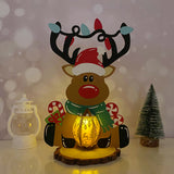 Reindeer - 3D Christmas Lantern File - Cricut File 3 - LightBoxGoodMan