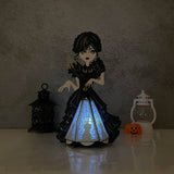 Wednesday - Halloween Themed 3D Lantern File - Cricut File 1 - LightBoxGoodMan