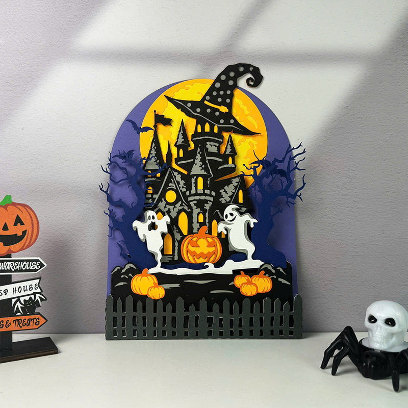Haunted House 2 - 3D Pop-up Halloween Card File - Cricut File 1 - LightBoxGoodMan