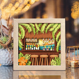 Beach Bar –  Paper Cut Light Box File - Cricut File - 8x8 inches - LightBoxGoodMan