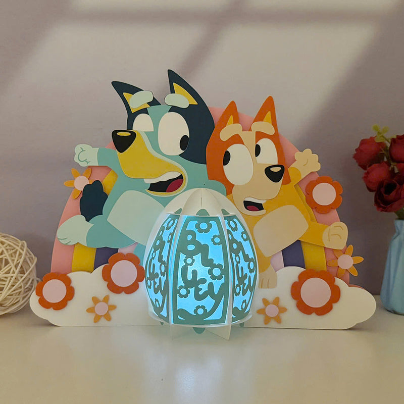Bluey - Bluey Themed 3D Lantern File - Cricut File 1 - LightBoxGoodMan