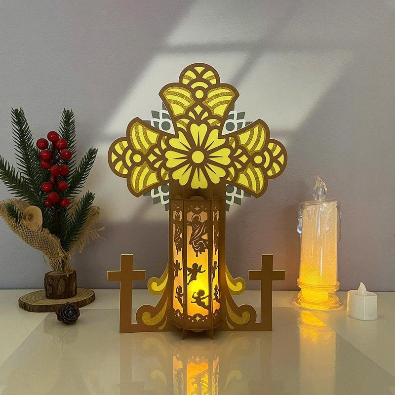 Cross - 3D Christmas Lantern File - Cricut File 1 - LightBoxGoodMan