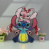 Stitch Couple - 3D Love Lantern File - Cricut File 1 - LightBoxGoodMan