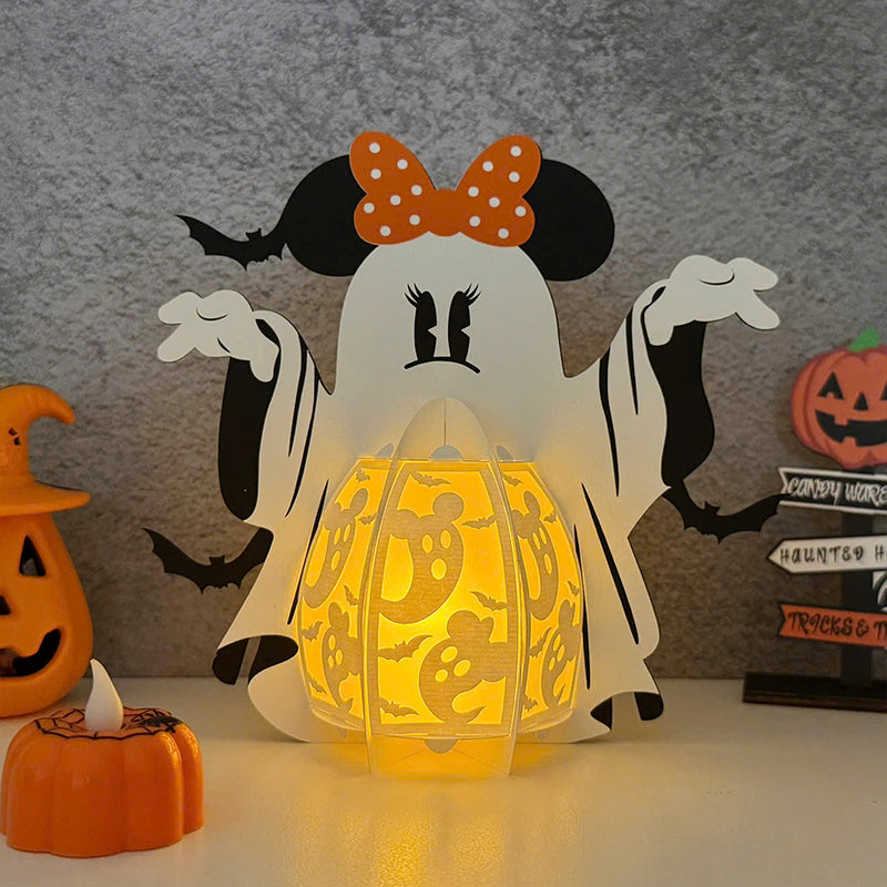 Minnie Halloween -3D  Halloween Minnie Lantern File - Cricut File 1 - LightBoxGoodMan