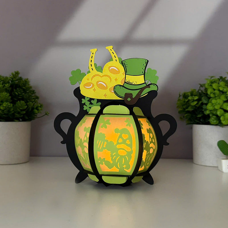 Lucky Pot - St. Patrick's Day Themed 3D Lantern File - Cricut File 1 - LightBoxGoodMan