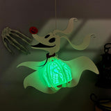 Naughty Zero - Halloween Themed 3D Lantern File - Cricut File Nightmare Lantern 2 - LightBoxGoodMan