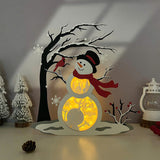 Let It Snow - Snowman Papercut LightBox File - Cricut File 2 - LightBoxGoodMan