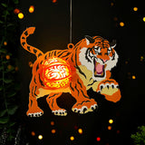 Tiger - 3D Tiger Lantern File - 9.5x8