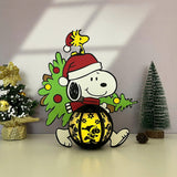 Snoopy Xmas - 3D Christmas Lantern File - Cricut File 2 - LightBoxGoodMan