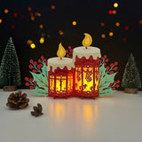 Candles - 3D Christmas Lantern File - Cricut File 1 - LightBoxGoodMan