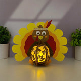 Turkey - Thanksgiving Themed 3D Lantern File - Cricut File 1 - LightBoxGoodMan