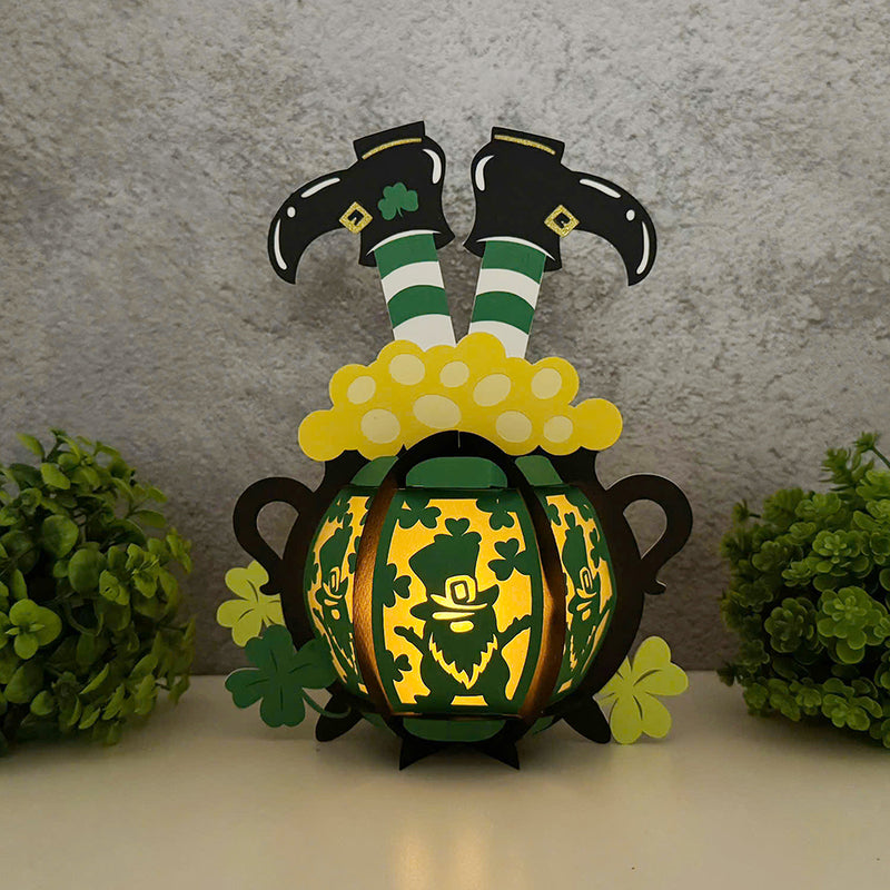 Lucky Cauldron - St. Patrick's Day Themed 3D Lantern File - Cricut File 1 - LightBoxGoodMan