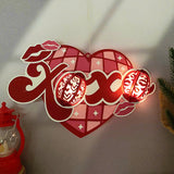 XOXO - 3D Love Lantern File - Cricut File 1 - LightBoxGoodMan