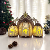 Nativity House - 3D Christmas Lantern File - Cricut File 1 - LightBoxGoodMan