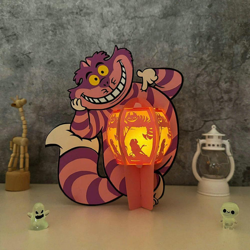 Cheshire Cat - Halloween Themed 3D Lantern File - Cricut File 1 - LightBoxGoodMan