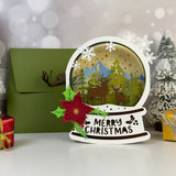 Snowball Deer - 3D Christmas Pop-up Card File - Cricut File 1 - LightBoxGoodMan