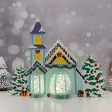 Church - 3D Christmas Lantern File - Cricut File 2 - LightBoxGoodMan