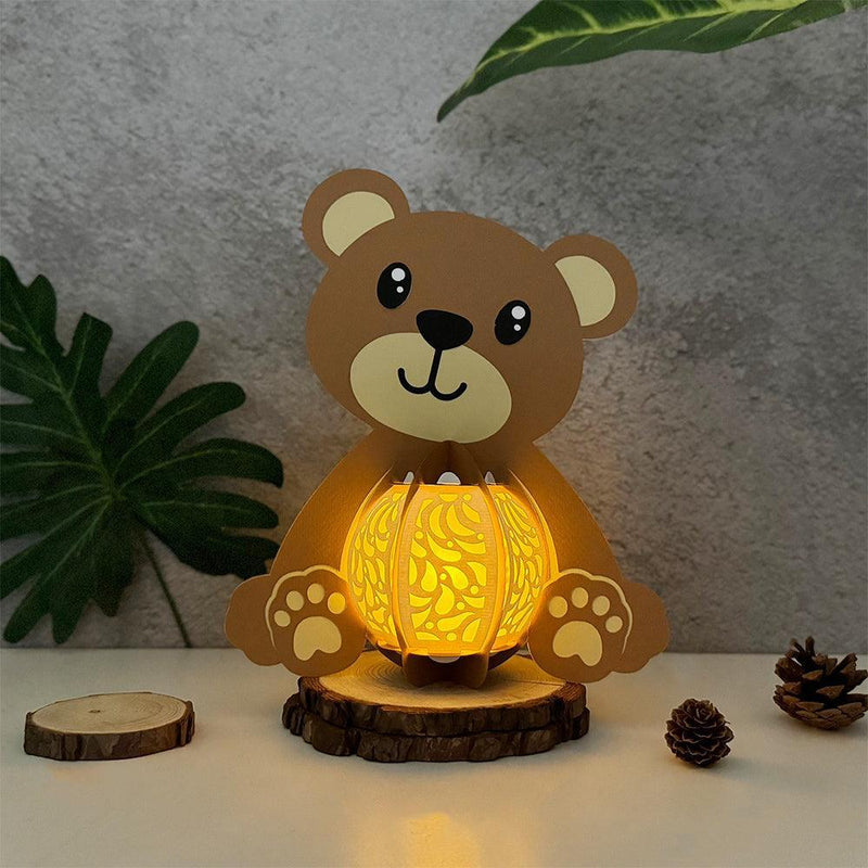Bear - 3D Bear Lantern File - Cricut File 1 - LightBoxGoodMan