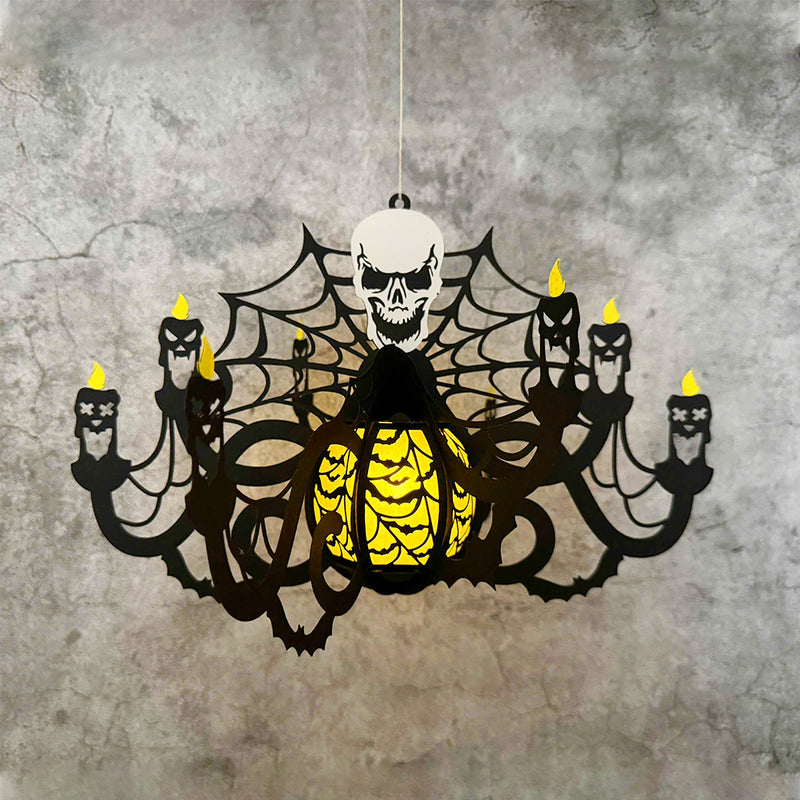 Halloween Chandelier 2 - 3D Halloween Candles Lantern File - Cricut File - LightBoxGoodMan