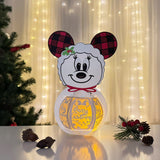 Snowman Minnie - 3D Christmas Lantern File - Cricut File 1 - LightBoxGoodMan