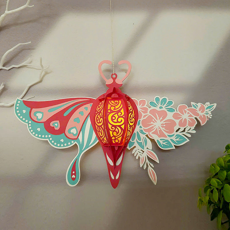 Butterfly Flower 2 - 3D Butterfly Lantern File - Cricut File 1 - LightBoxGoodMan