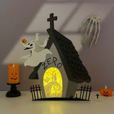 Nightmare Before Christmas 2 - Halloween Papercut Lightbox File - Cricut File - LightBoxGoodMan