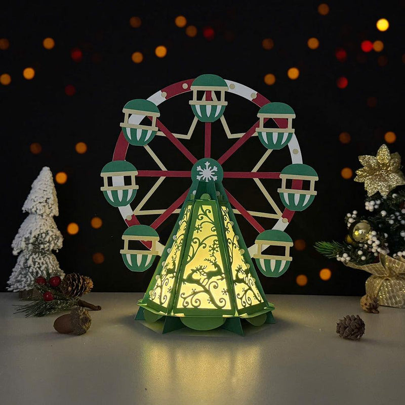 Ferris Wheel - 3D Christmas Lantern File - Cricut File 1 - LightBoxGoodMan