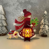 Winter Girl 3 - 3D Christmas Lantern File - Cricut File 1 - LightBoxGoodMan