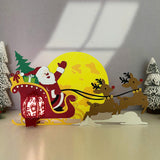 Santa's Sleigh - 3D Christmas Lantern File - Cricut File 1 - LightBoxGoodMan