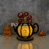 Skullcap - 3D Kettle Papercut Lantern File - Cricut File 6 - LightBoxGoodMan